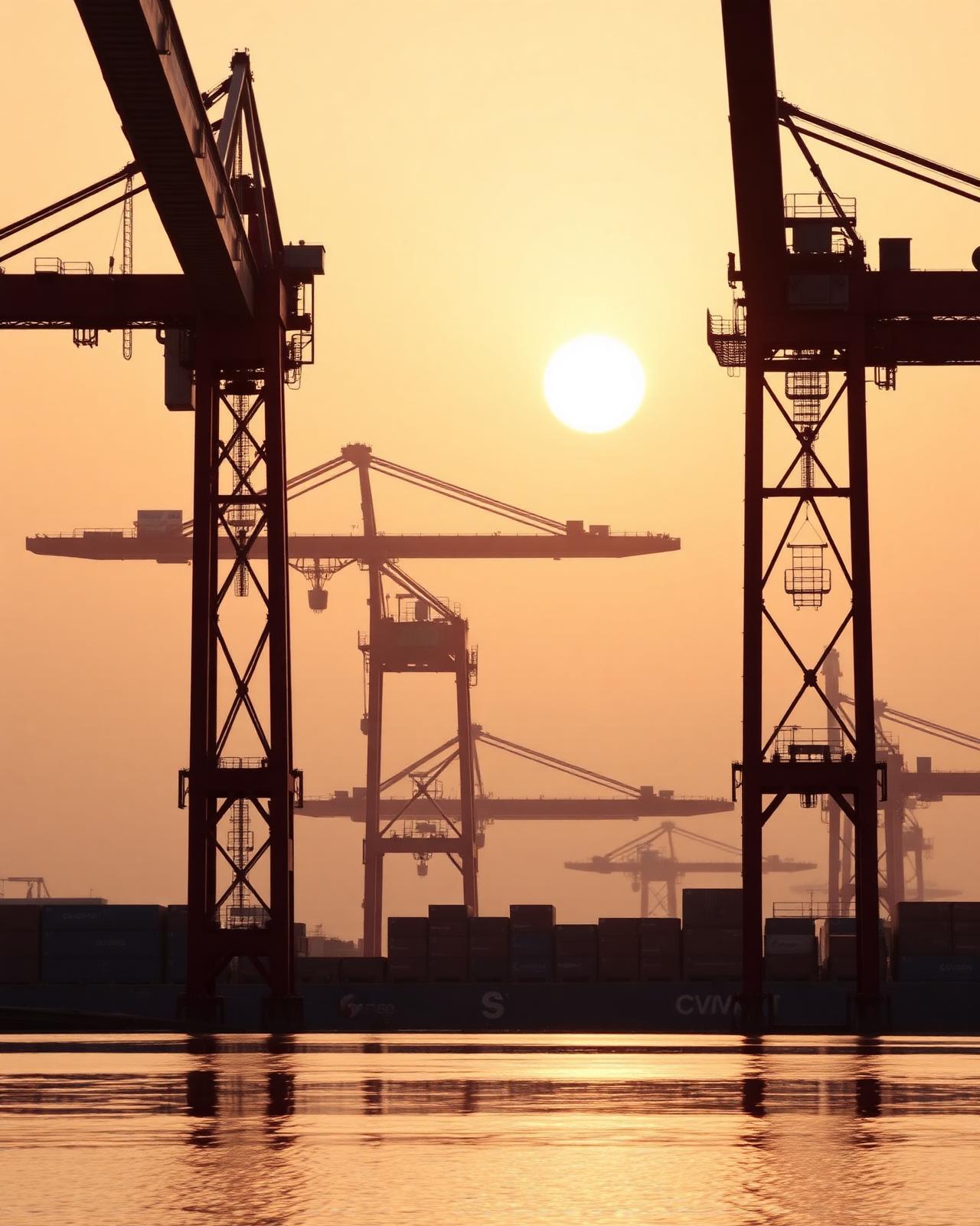 King Abdullah Port at dawn